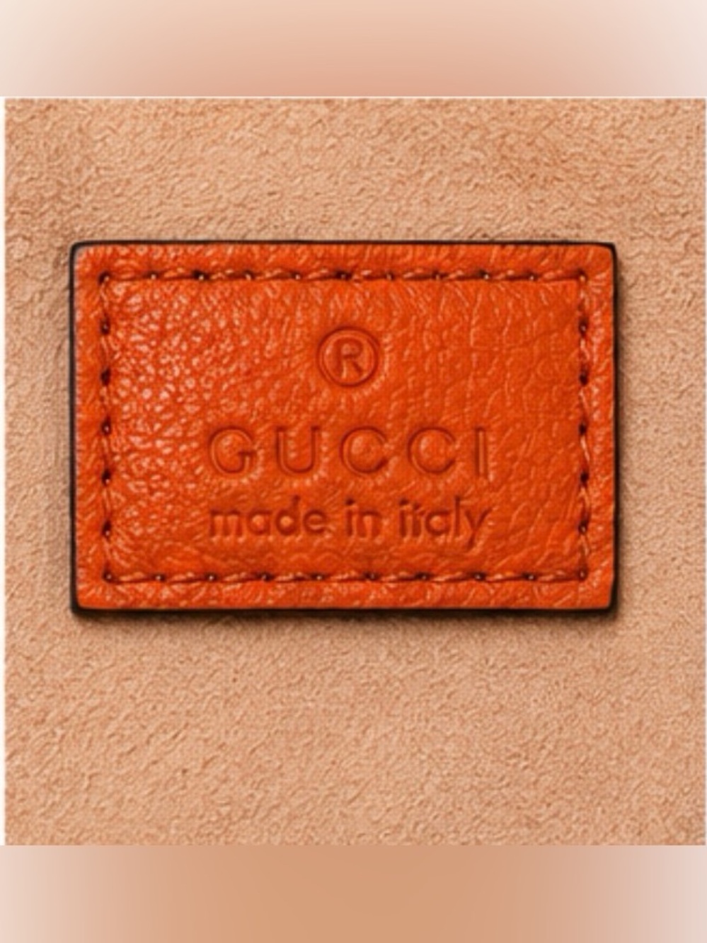 Gucci Orange Pebbled Leather Mini Shoulder Bag🍊NWTs GG Gold Hardware - Full Set - Picture 7 of 12